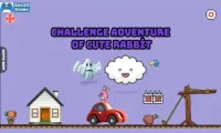 Challenge adventure of cute rabbit